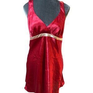 Jones New York Red Satin Chemise Size M